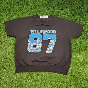 Vintage 1987 Wildwood Sweatshirt Womens Medium 19x20 Black
